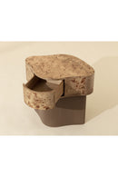 Contract furnitureFreeform Burl Veneer Nightstand - www.oroatrade.com