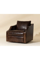 Leather Sloped-Arm Swivel Lounge Chair | Splendido Orwell | Oroa.com