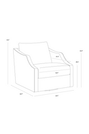 Leather Sloped-Arm Swivel Lounge Chair | Splendido Orwell | Oroatrade.com