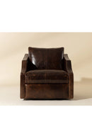 Leather Sloped-Arm Swivel Lounge Chair | Splendido Orwell | Oroa.com