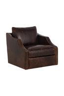 Leather Sloped-Arm Swivel Lounge Chair | Splendido Orwell | Oroa.com