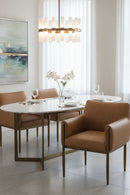 Contract furniture - Bronze Legged Dining Armchair - www.oroatrade.com