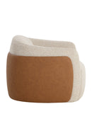 White Textured Swivel Lounge Chair | Splendido Caris | Oroa.com