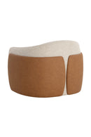White Textured Swivel Lounge Chair | Splendido Caris | Oroa.com