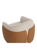 White Textured Swivel Lounge Chair | Splendido Caris | Oroa.com