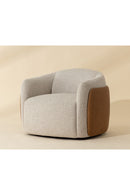 White Textured Swivel Lounge Chair | Splendido Caris | Oroa.com