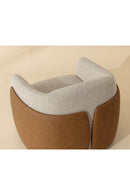 White Textured Swivel Lounge Chair | Splendido Caris | Oroa.com