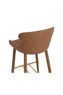 Leather Look Shell Bar Stool | Splendido Evora | Oroa.com