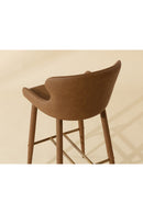 Leather Look Shell Bar Stool | Splendido Evora | Oroa.com