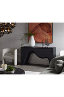 Black Sculpted Indoor/Outdoor Console Table | Splendido Montanus | Oroa.com