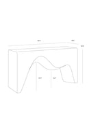 Black Sculpted Indoor/Outdoor Console Table | Splendido Montanus | Oroa.com