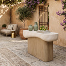 Travertine Look Indoor/Outdoor Console Table | Splendido Oreste