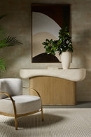 Contract furniture - Travertine Look Indoor/Outdoor Console Table - www.oroatrade.com