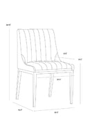 Vertical Stitched Dining Chairs (2) | Splendido Halden | Oroa.com