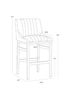 Leather-Look Vertical-Channeled Bar Stool | Splendido Halden | Oroa.com