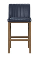 Leather-Look Vertical-Channeled Bar Stool | Splendido Halden | Oroa.com