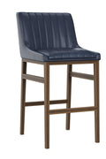 Leather-Look Vertical-Channeled Bar Stool | Splendido Halden | Oroa.com
