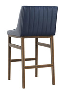 Leather-Look Vertical-Channeled Bar Stool | Splendido Halden | Oroa.com