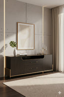 Black Wooden 2-Drawer Sideboard | Splendido Weldrick | Oroa.com