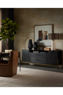 Black Wooden 2-Drawer Sideboard | Splendido Weldrick | Oroa.com