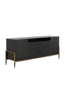 Black Wooden 2-Drawer Sideboard | Splendido Weldrick | Oroa.com