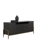 Black Wooden 2-Drawer Sideboard | Splendido Weldrick | Oroa.com