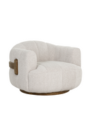 Cream Channeled Swivel Lounge Chair | Splendido Tadeo | Oroa.com