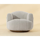 Hospitality furniture - Cream Channeled Swivel Lounge Chair - www.oroatrade.com