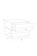 Tiered 2-Drawer Nightstand | Splendido Subira | Oroa.com