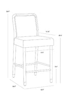 Green Upholstered Counter Stool | Splendido Jeno | Oroa.com