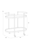 Antique Brass Bar Cart | Splendido Bartlett