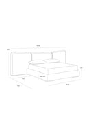 Boucle 3-Panel King Bed | Splendido Clarimond | Oroa.com