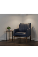 Black Leather Channeled Lounge Chair | Splendido Wolfe | Oroa.com