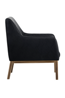Black Leather Channeled Lounge Chair | Splendido Wolfe | Oroa.com