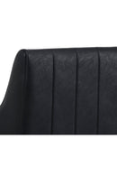 Black Leather Channeled Lounge Chair | Splendido Wolfe | Oroa.com