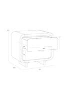 2-Drawer Oak Nightstand | Splendido Koa | Oroa.com