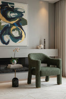 Green Cutout-Back Lounge Chair | Splendido Prisca | Oroa.com