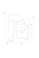 Modern Art Deco Dining Armchair | Splendido Snowden | Oroa.com