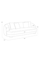 Hospitality furniture - Minimalist Rounded-Back Sofa - www.oroatrade.com