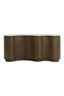 Contract furniture - Solid Oak Sideboard with Travertine Top - www.oroatrade.com