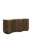Contract furniture - Solid Oak Sideboard with Travertine Top - www.oroatrade.com