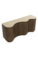 Contract furniture - Solid Oak Sideboard with Travertine Top - www.oroatrade.com