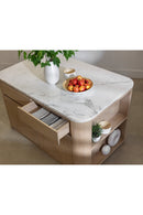 Contract furniture - Contemporary Marble Kitchen Island w/ Open Shelving - www.oroatrade.com