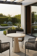 Natural Indoor/Outdoor Travertine Look Bistro Table | Splendido Kliff | Oroa.com