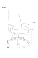 Curved Upholstered Office Chair | Splendido Kalev | Oroa.com