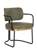 Cantilevered Leather Look Dining Chair | Splendido Jalen | Oroa.com