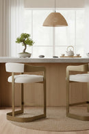 Antique Brass Framed Counter Stool | Splendido Beaumont | Oroa.com