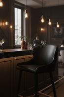 Leather Look Shell Bar Stool | Splendido Evora | Oroa.com