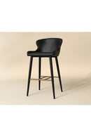 Leather Look Shell Bar Stool | Splendido Evora | Oroa.com