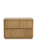 Rectangular Rustic Oak & Gold Nightstand | Splendido Kalla | Oroa.com